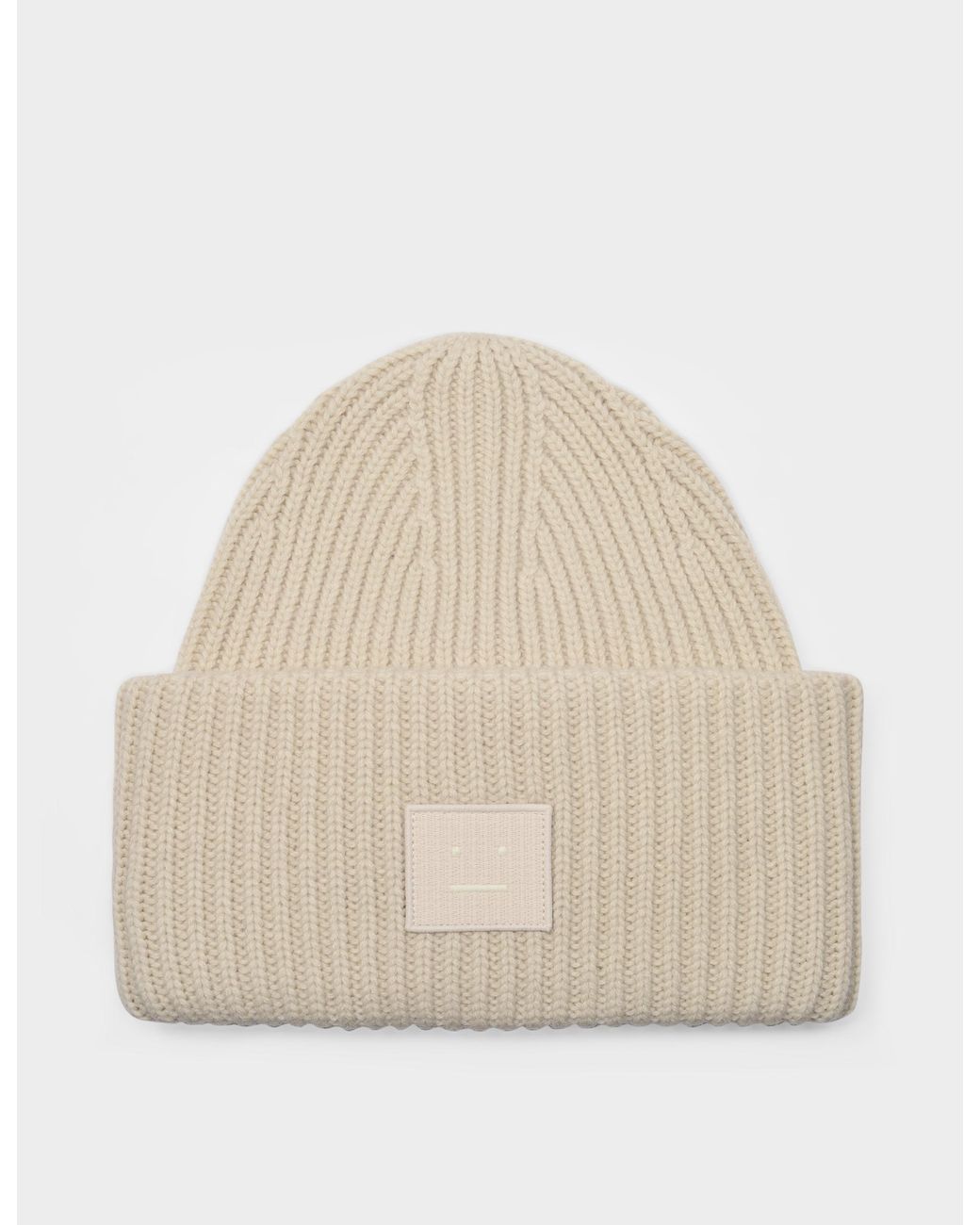 Acne Studios Wool Face Logo Beanie in 