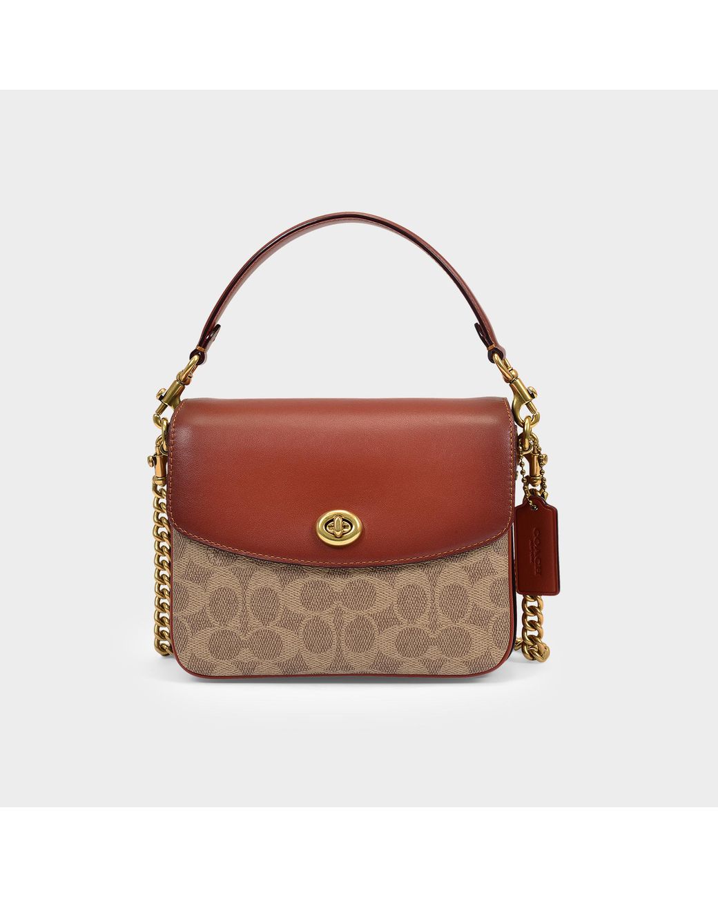 COACH Cassie 19 Crossbody Bag In Tan Signature Coated Ca in Brown Lyst
