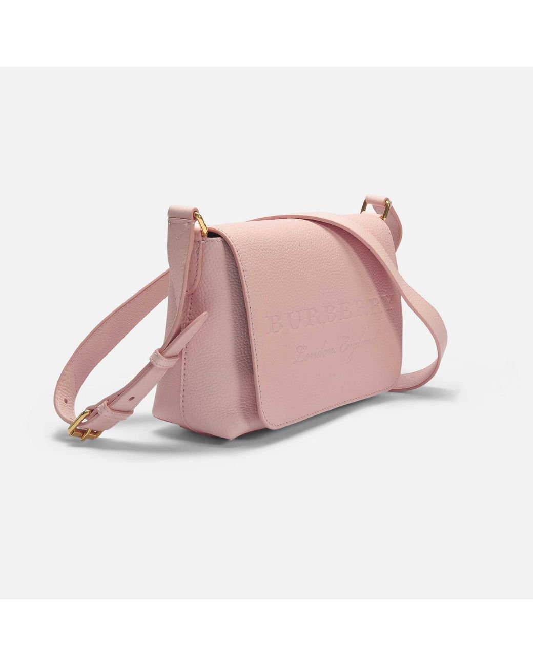 Burberry Small Burleigh Crossbody Bag In Pale Ash Rose Grained