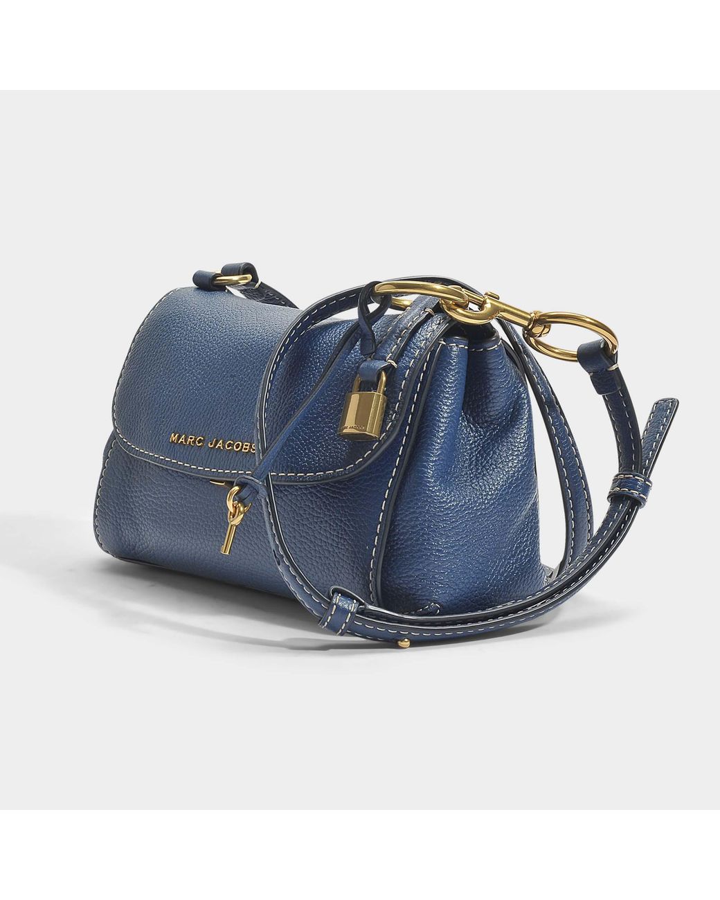 Marc Jacobs The Mini Boho Grind Crossbody Bag In Blue Sea Cow Leather Lyst