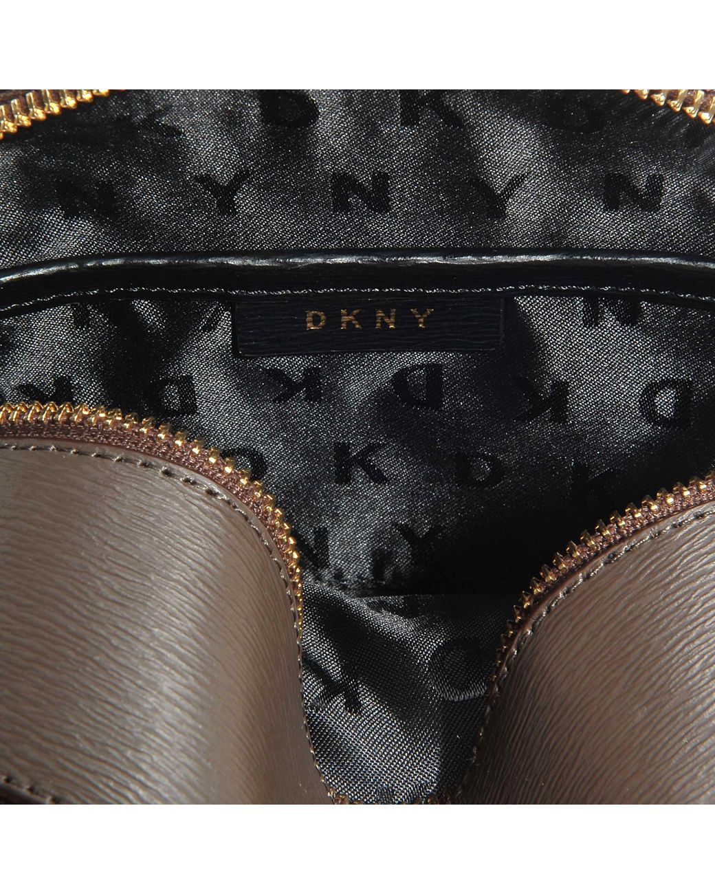 DKNY Bryant Mini Backpack Crossbody In Brown Logo Brown Coated