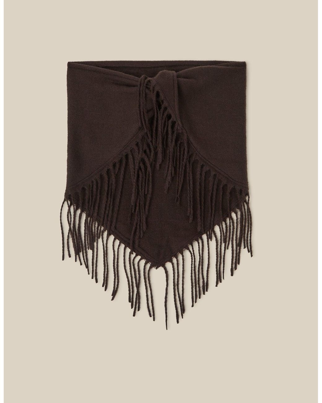 Monsoon Black Beatrice Knit Triangle Scarf