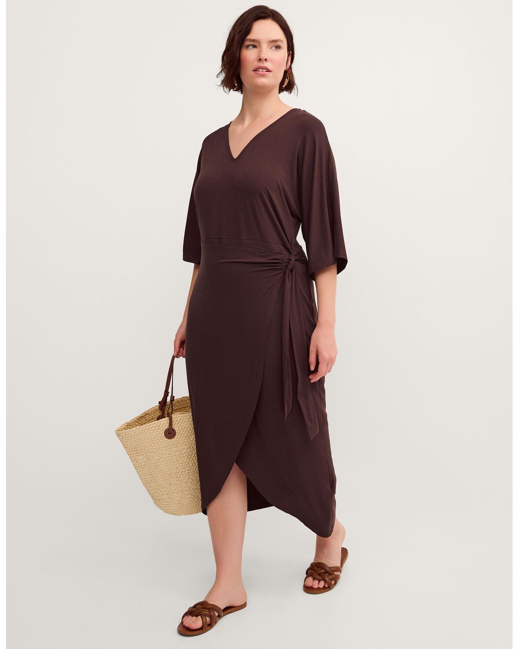 Monsoon Red Callie Thorpe X Midi Wrap Dress