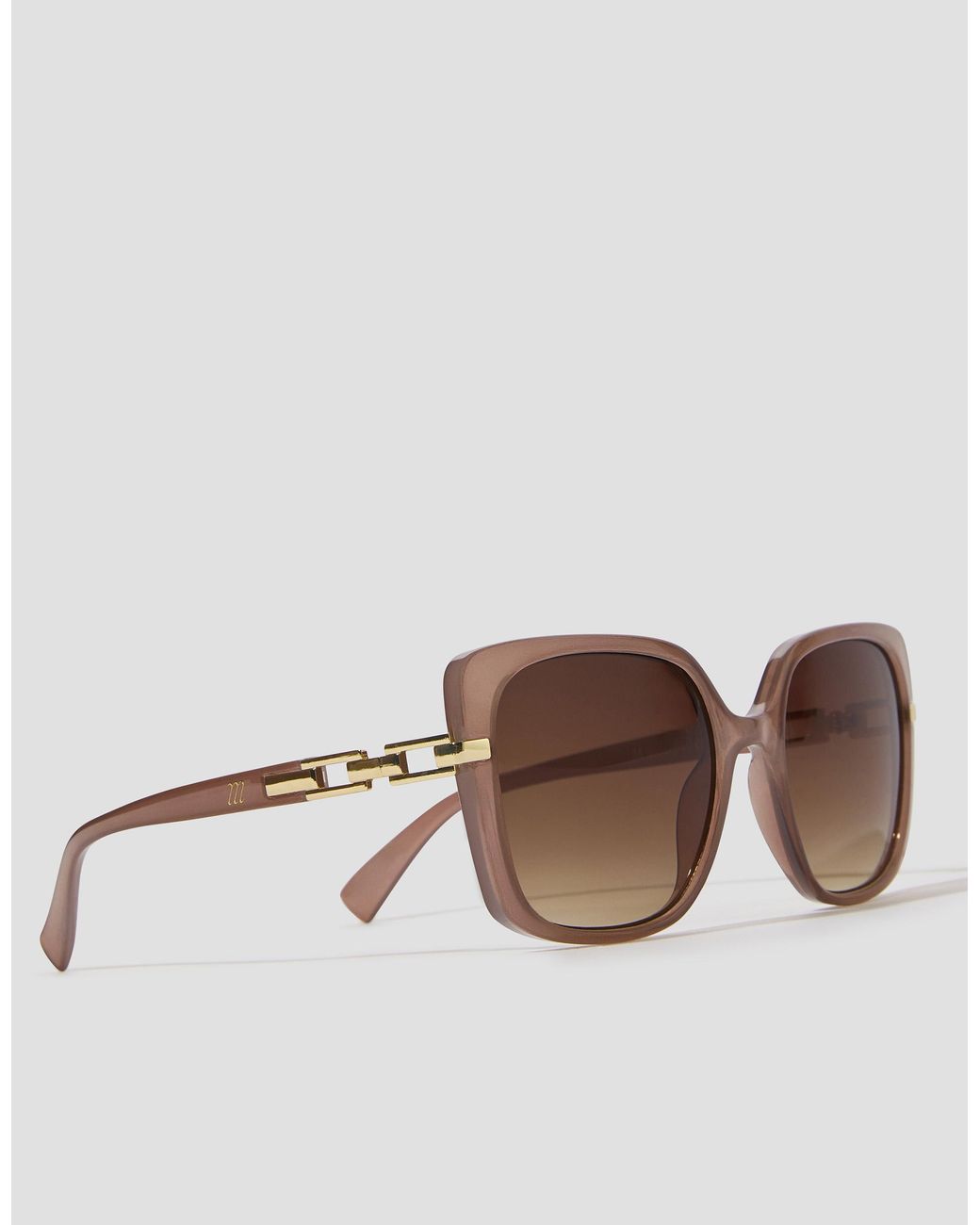 Monsoon Brown Link Detail Oversized Sunglasses