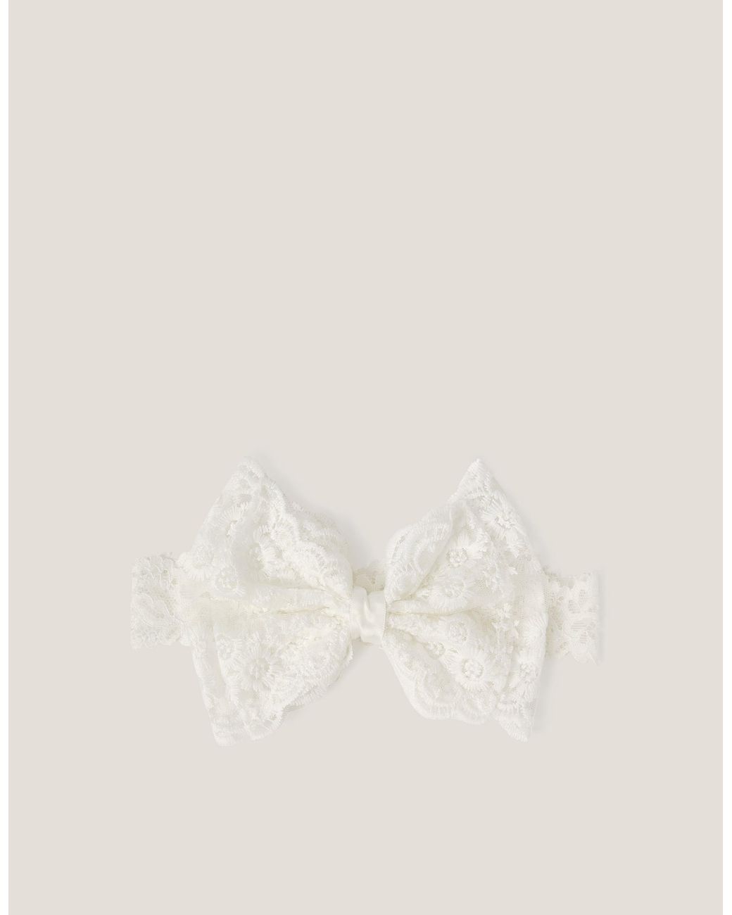 Monsoon Natural Bow Lace Bando Headband