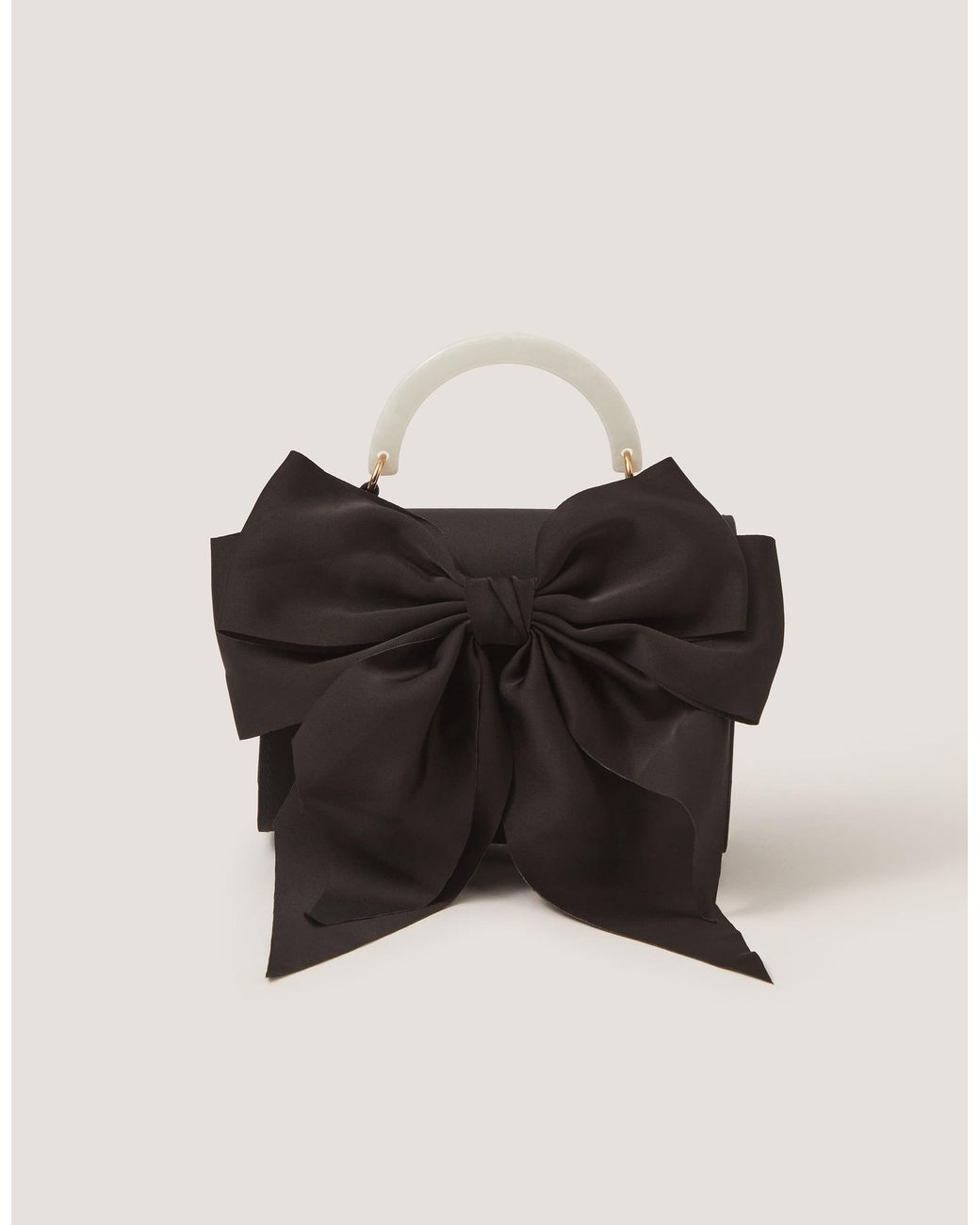 Monsoon Satin Bow Bag Black