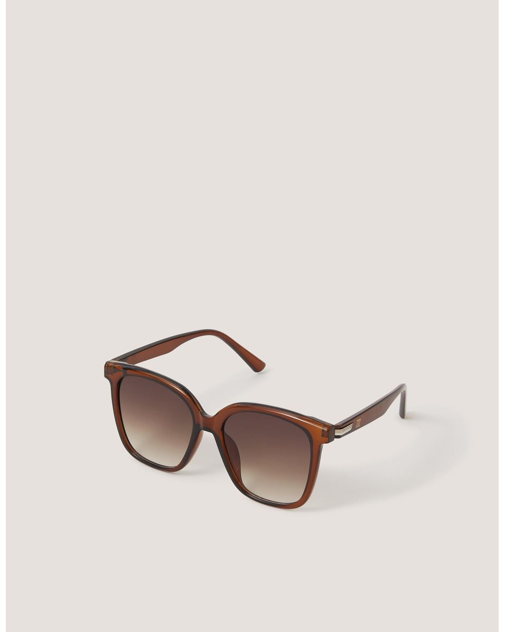 Monsoon Natural Oversized Square Sunglasses