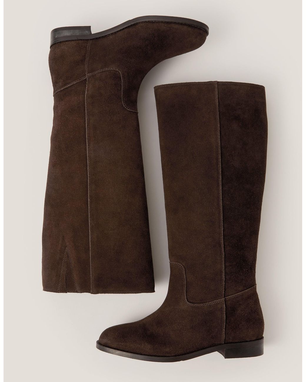 Monsoon Jean Suede Knee High Boots Brown