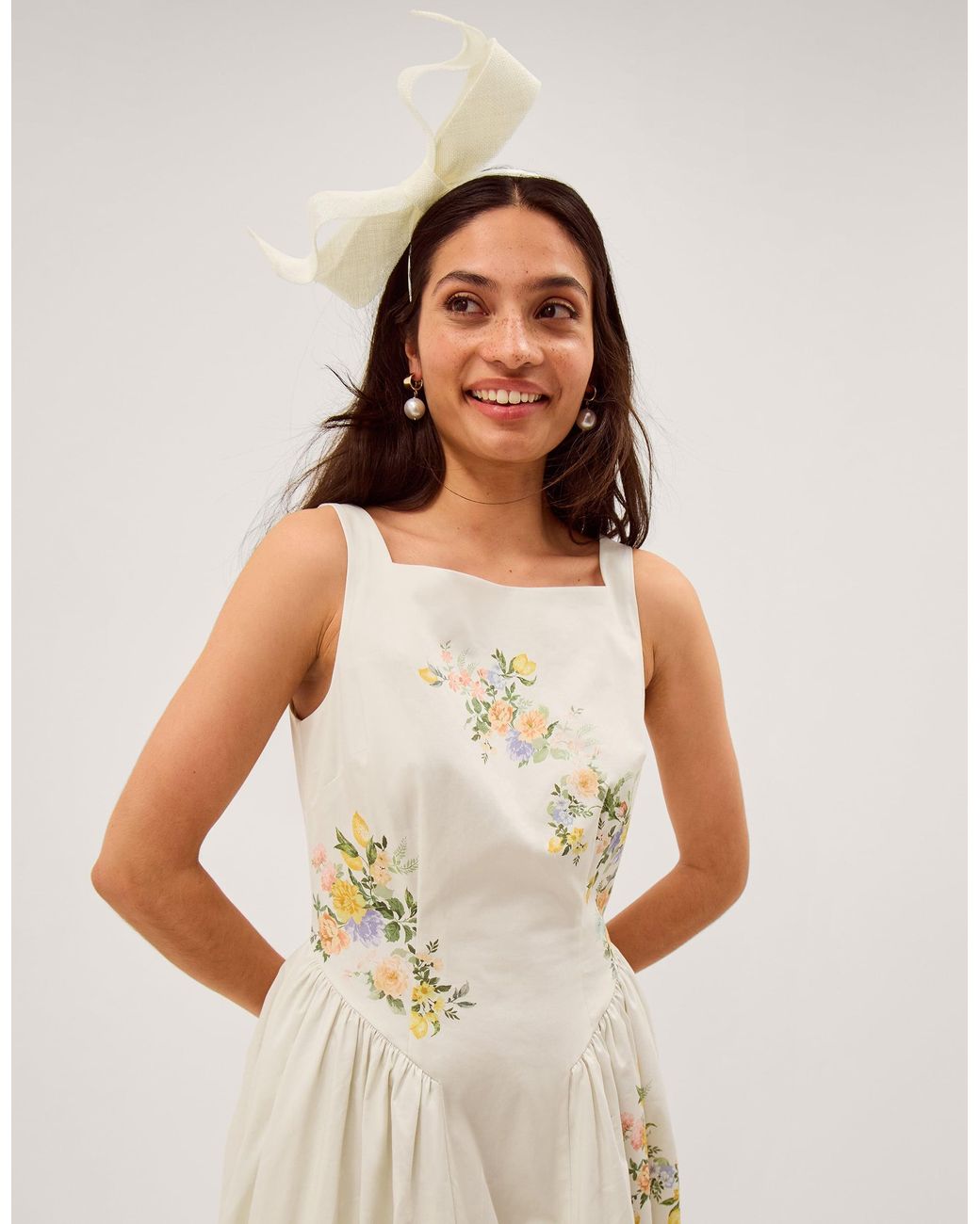 Monsoon White Hattie Bow Fascinator