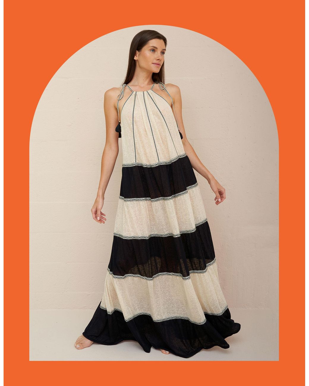 Monsoon Pitusa Aegean Tiered Maxi Dress in White Lyst UK