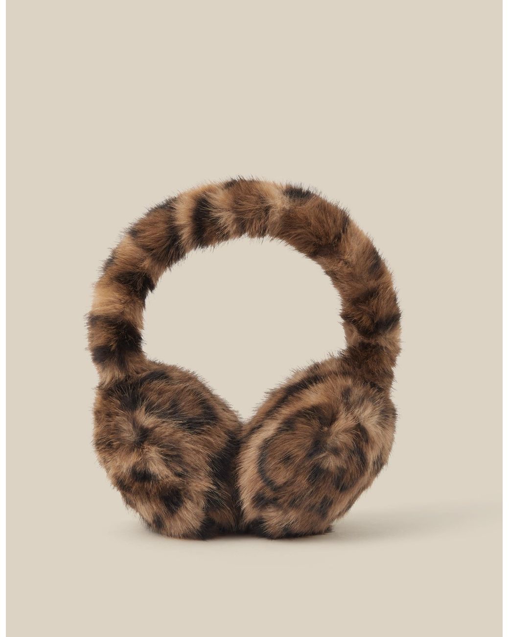 Monsoon Natural Niya Leopard Print Earmuffs
