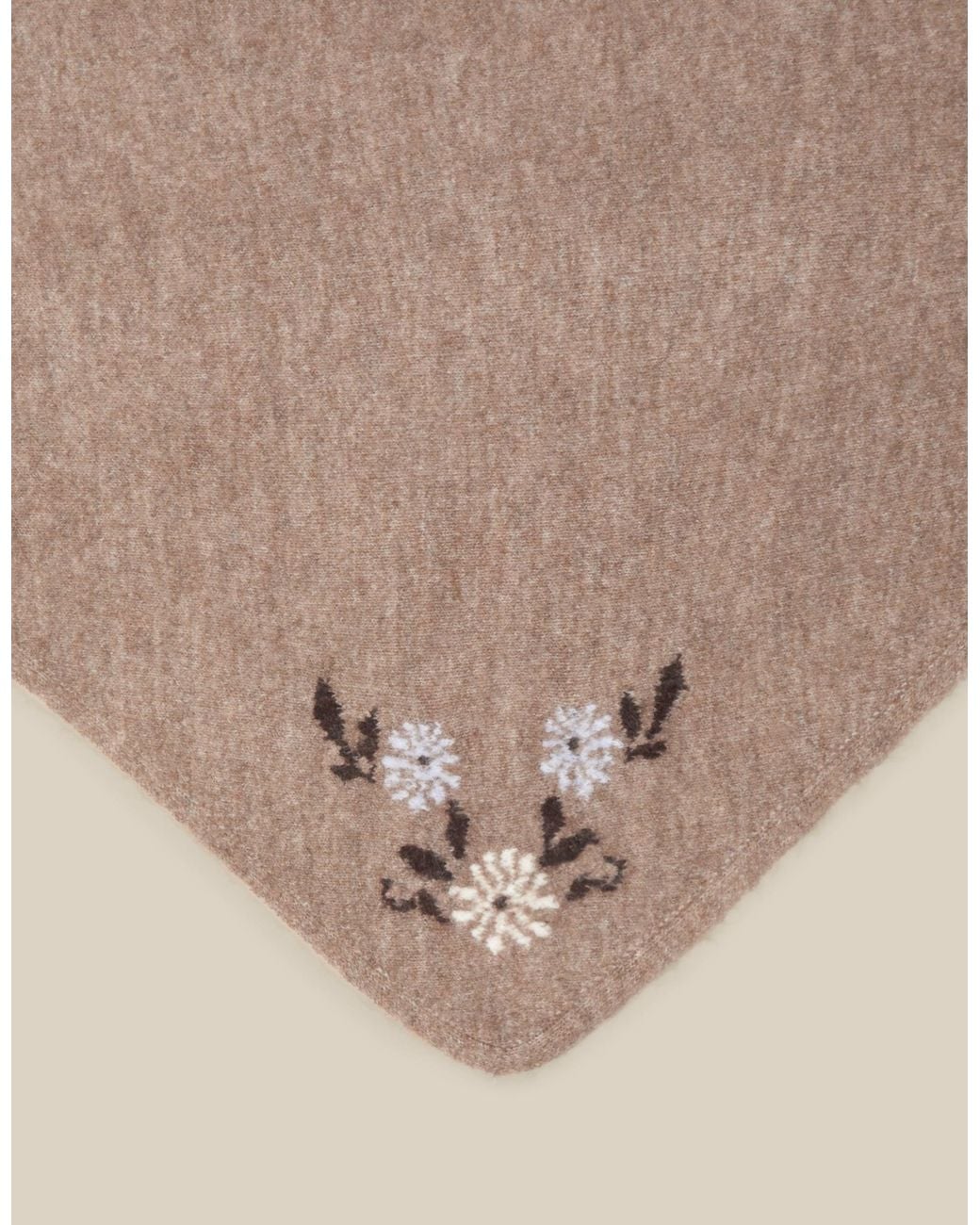 Monsoon Natural Flic Floral Triangle Scarf