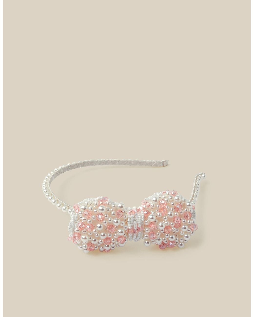 Monsoon Natural Beaded Bow Headband