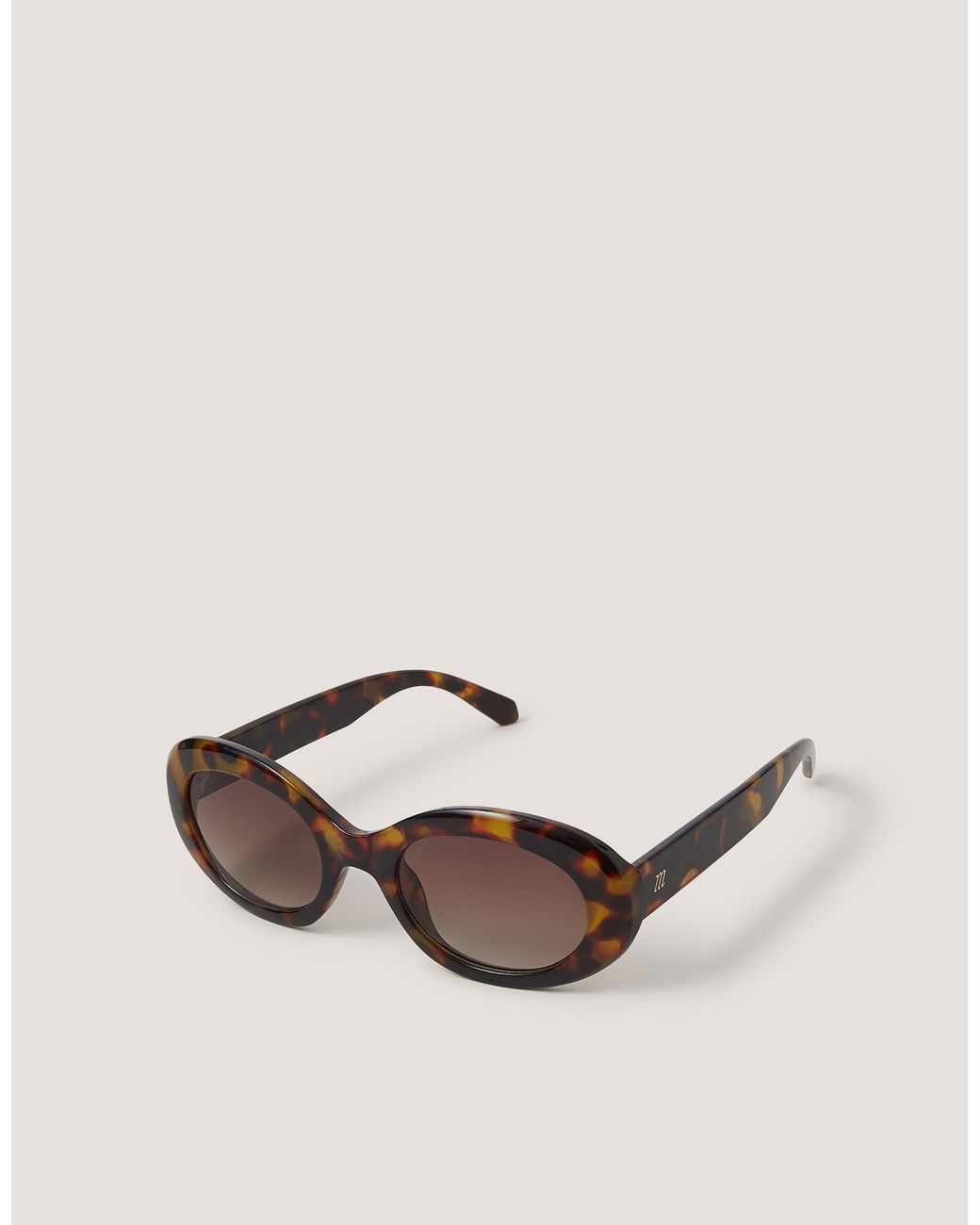 Monsoon Natural Tort Oval Sunglasses