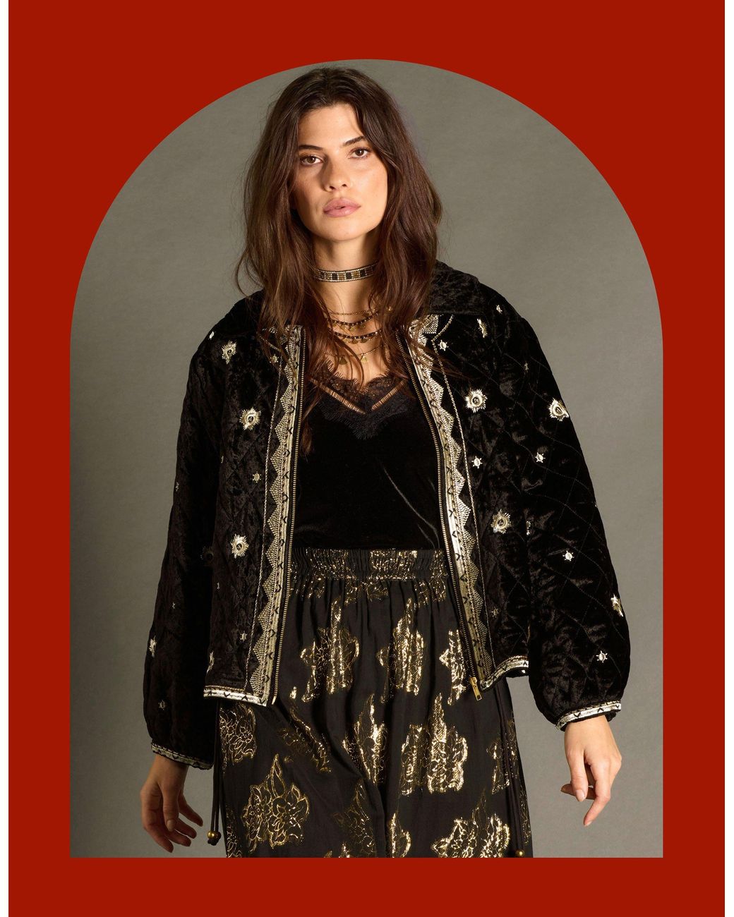 Monsoon East Embroidered Quilted Jacket Black in Blue Lyst UK