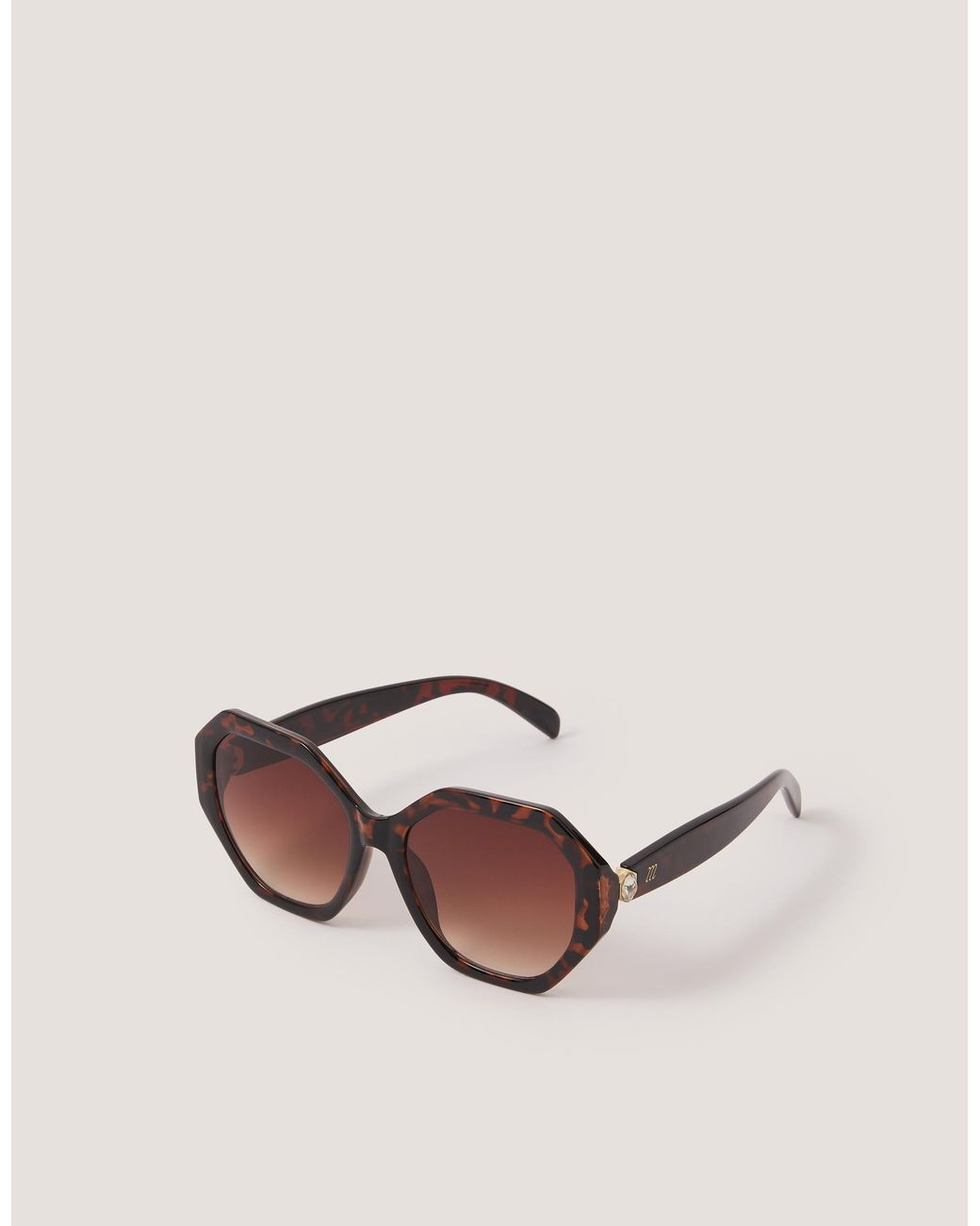 Monsoon Pink Tort Hexagonal Sunglasses