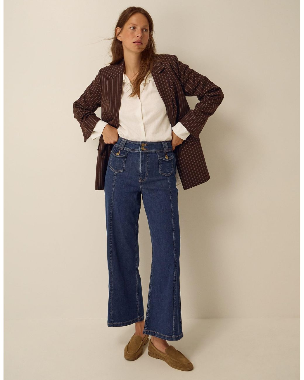 Monsoon Renee Flared Jeans Blue