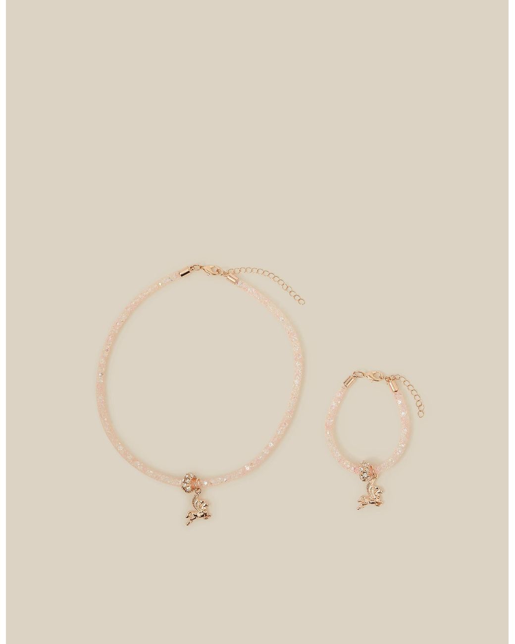 Monsoon Natural Unicorn Sparkle Jewellery Set