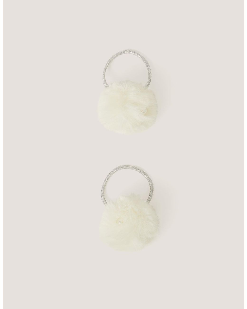 Monsoon Natural 2-pack Fluffy Pom Pom Hair Bands