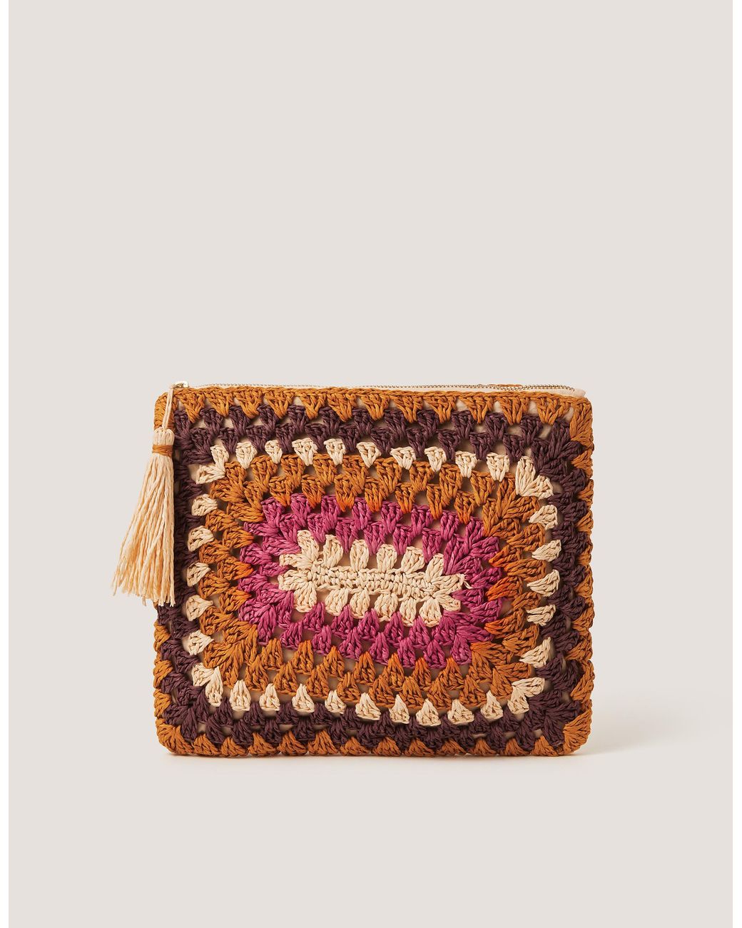 Monsoon Red Cate Crochet Pouch