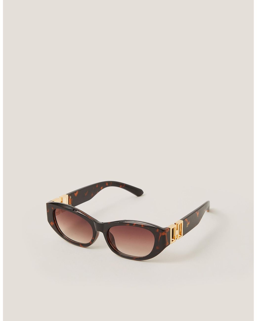Monsoon Natural Chunky Oval Sunglasses