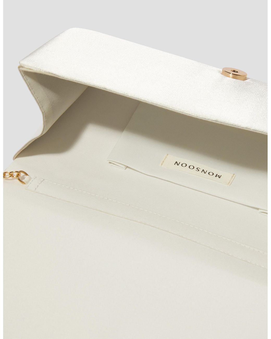 Monsoon Natural Talia Twisted Satin Clutch Bag