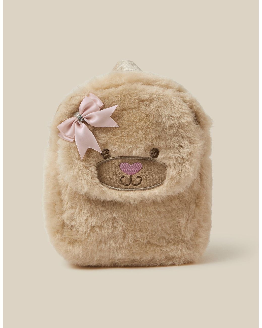 Monsoon Natural Fluffy Teddy Backpack