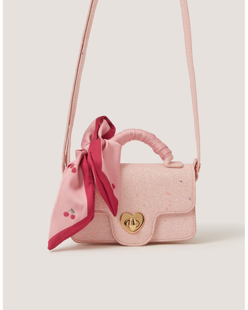 Monsoon Pink Betsy Glitter Crossbody Bag