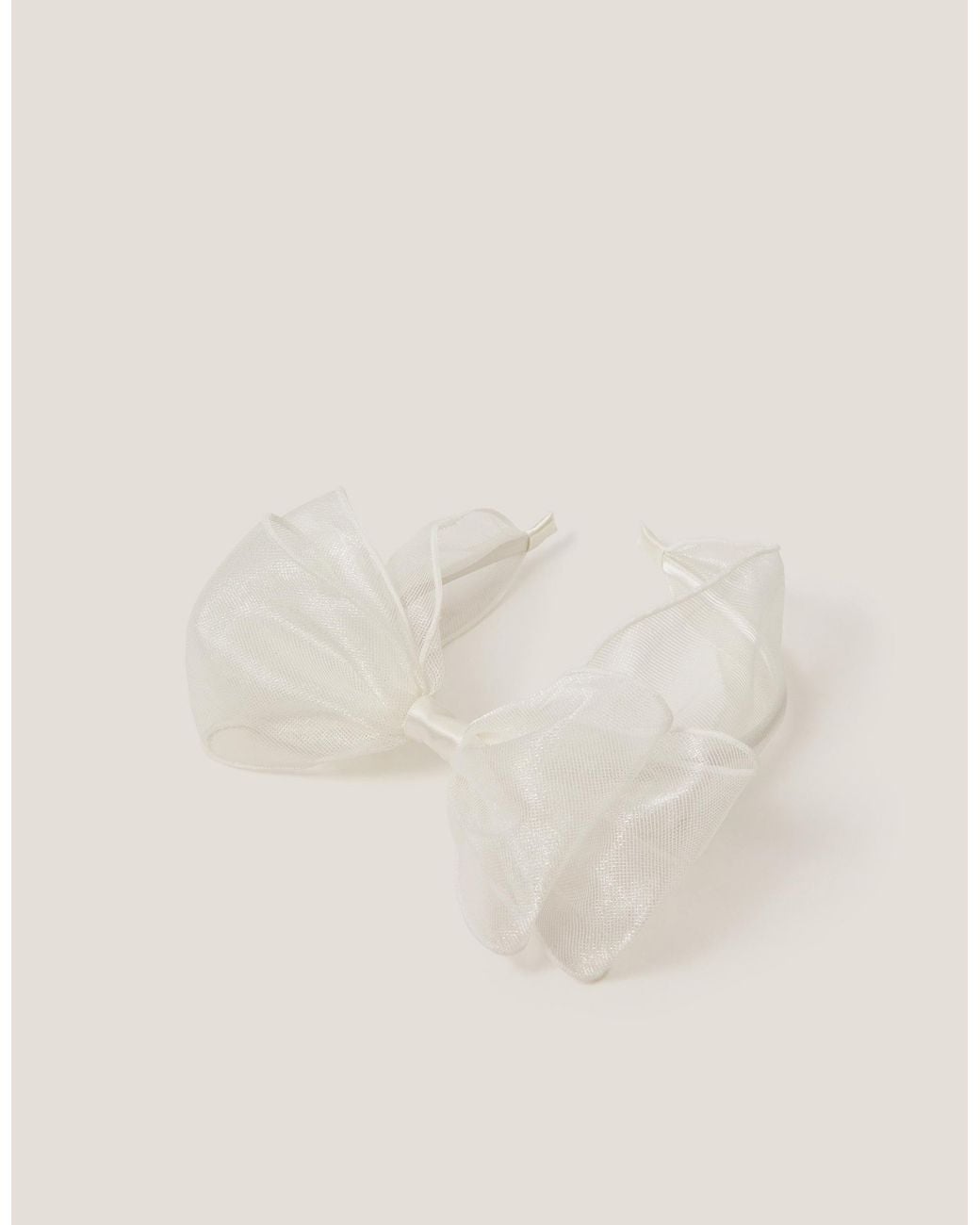 Monsoon Natural Organza Bow Headband