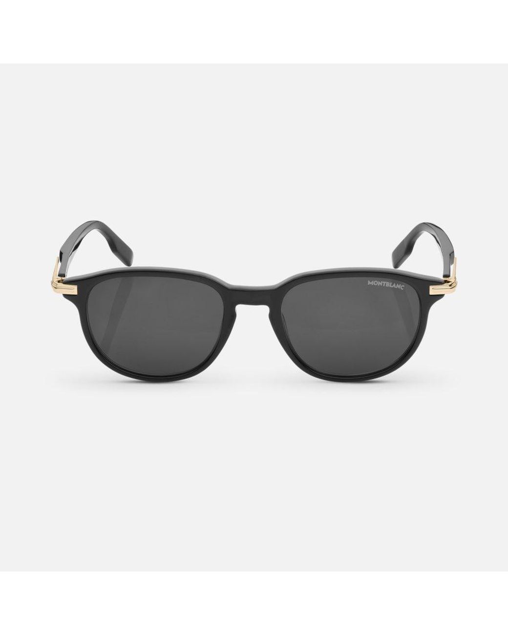 Montblanc Squared Sunglasses With Black Coloured Acetate Frame in Gray for  Men | Lyst