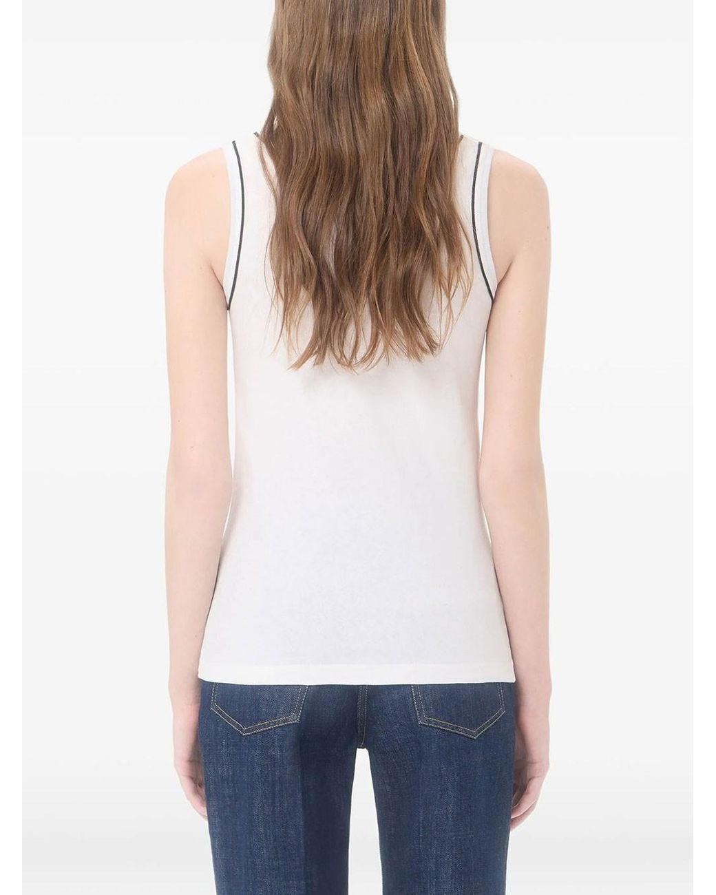 Valentino Garavani White Cotton Jersey Top