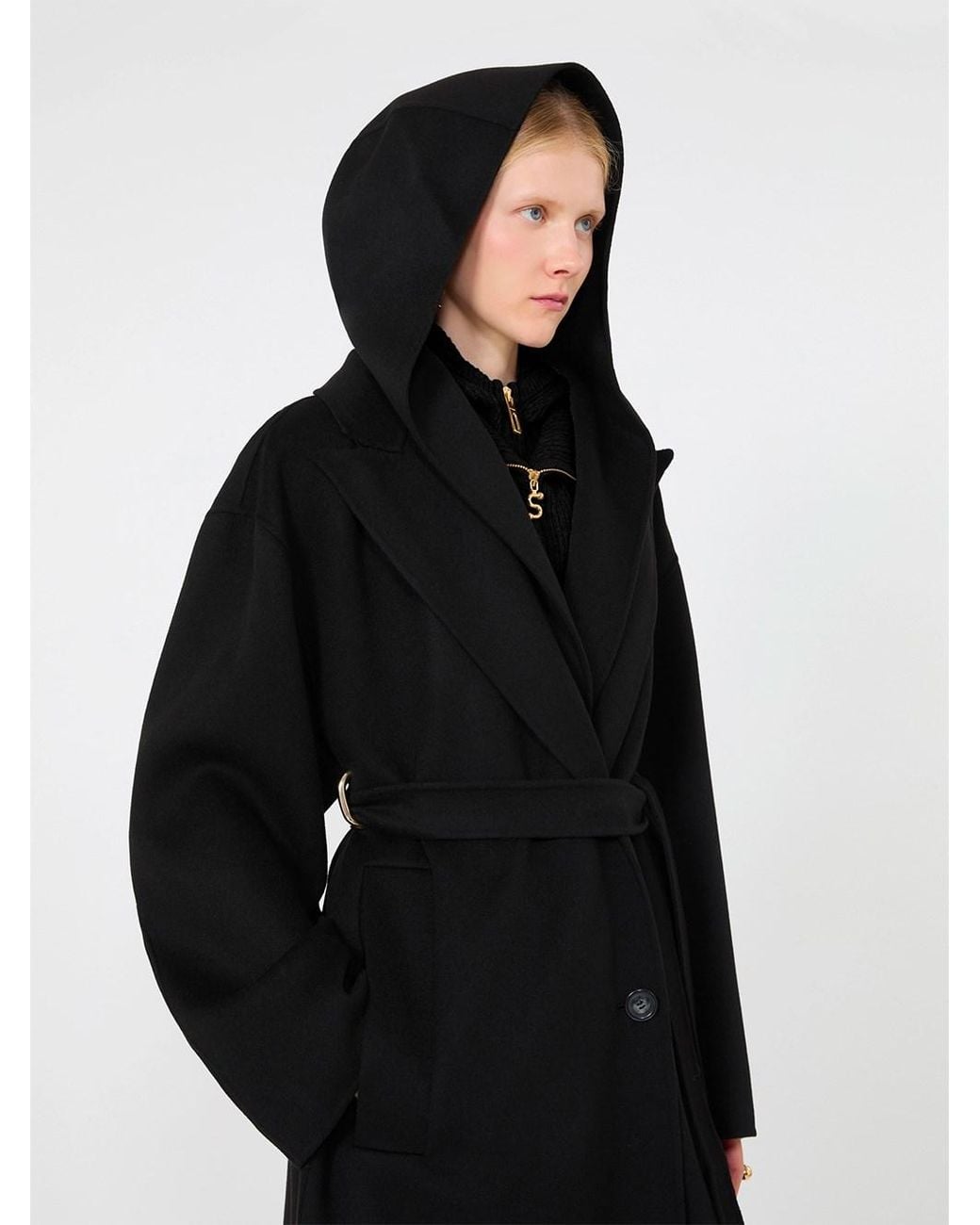 Sportmax Black Oversized Coat