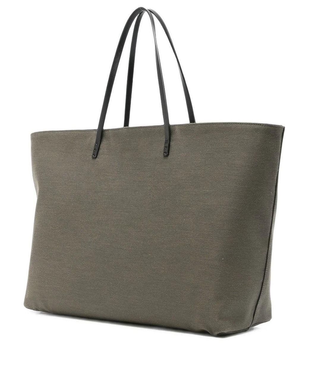 Fendi Gray Large Canvas Roll Bag With Stencil Print for men
