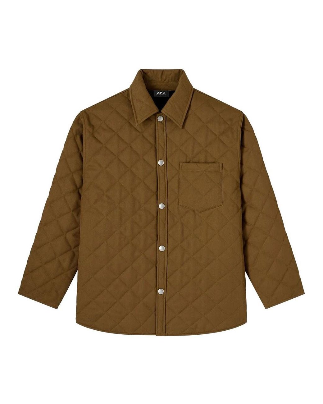 A.P.C. Brown Georges Quilted Wool Jacket