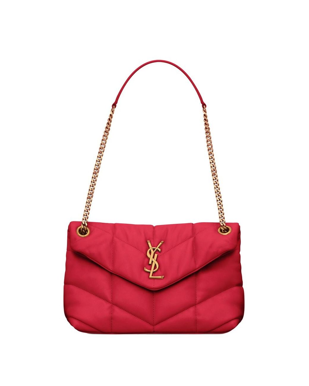 Saint Laurent Red Loulou Mini Shoulder Bag