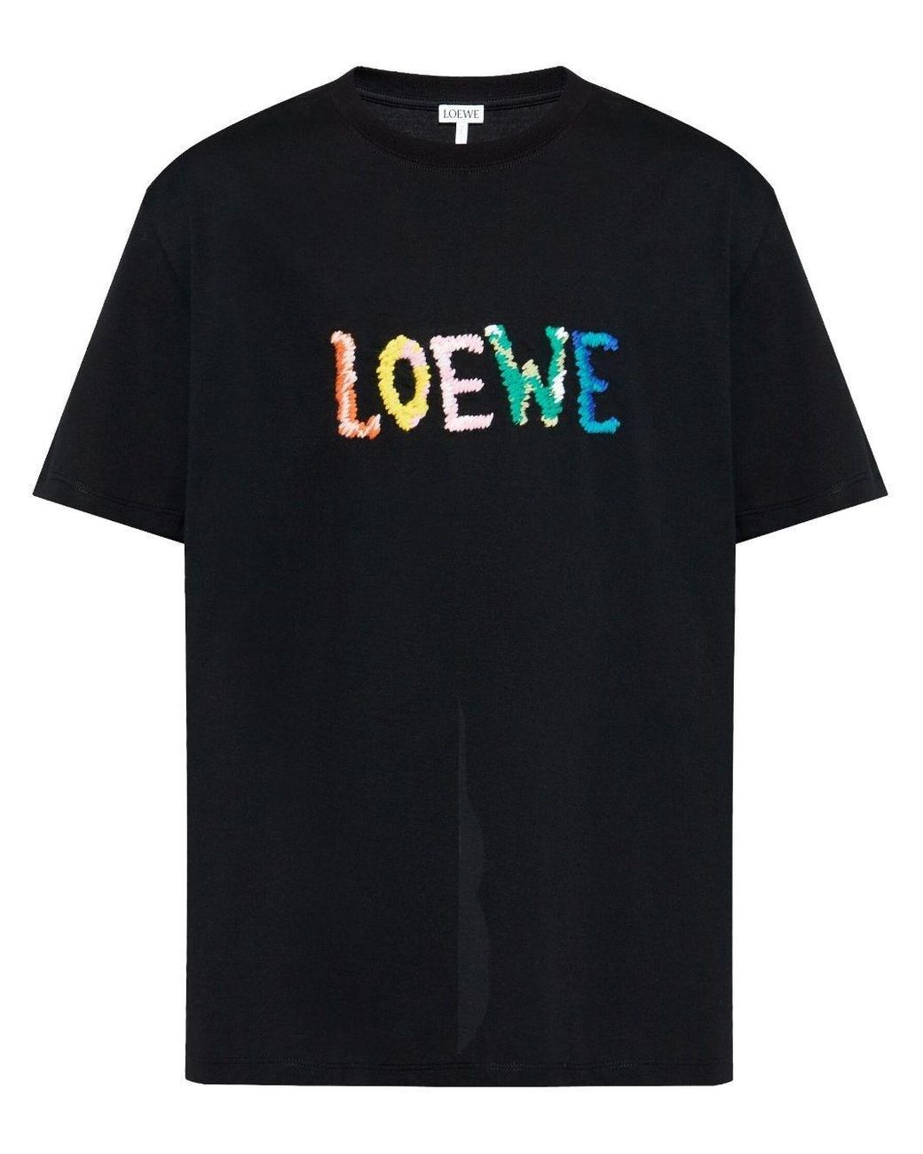 【関税込み】☆LOEWE☆藤田砂奈コラボ ロゴ刺繍プリント Tシャツ suna fujita x ロエベ スーパーコピー Tシャツ 男女兼用 刺繍