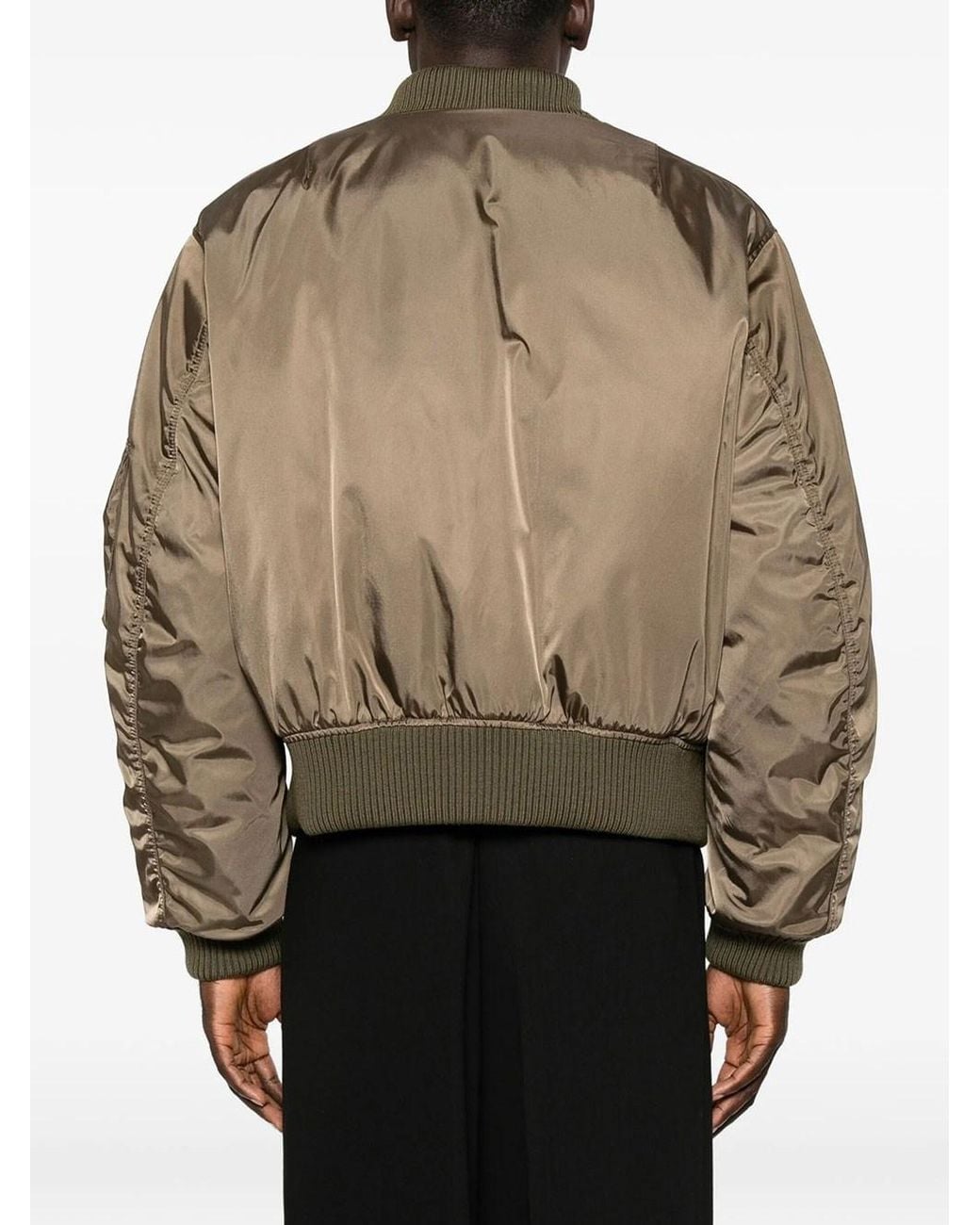 Prada Brown Re-Nylon Bomber Jacket for men