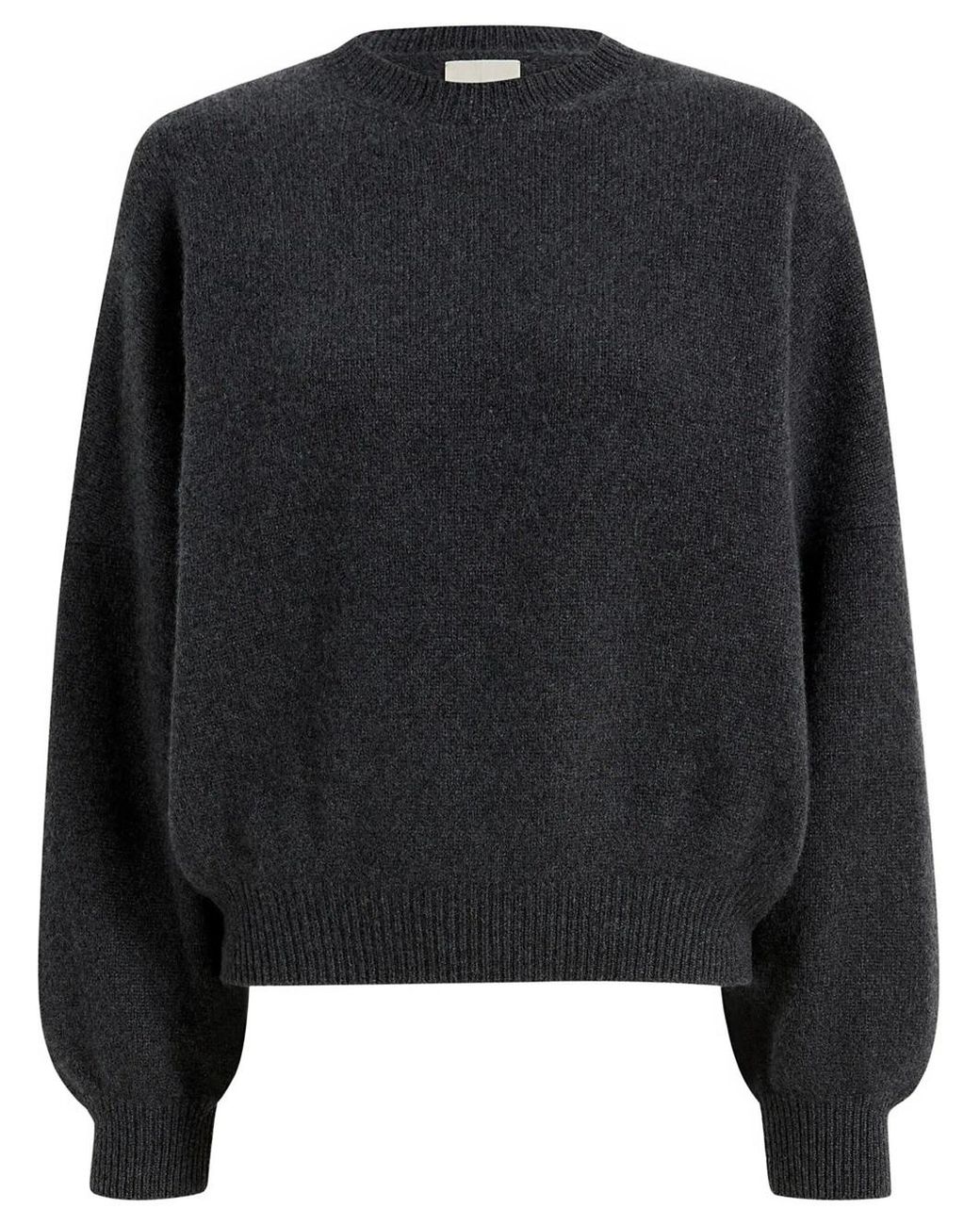 Khaite Black Charcoal Solid Crew Neck Sweater