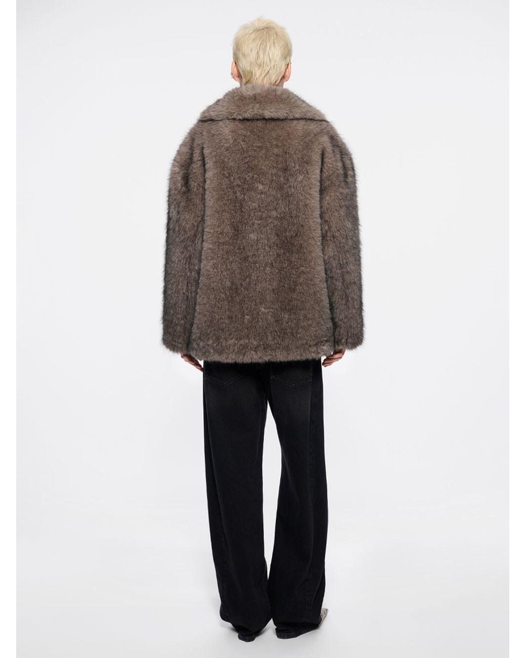 Stand Studio Brown Angelika Faux Fur Coat