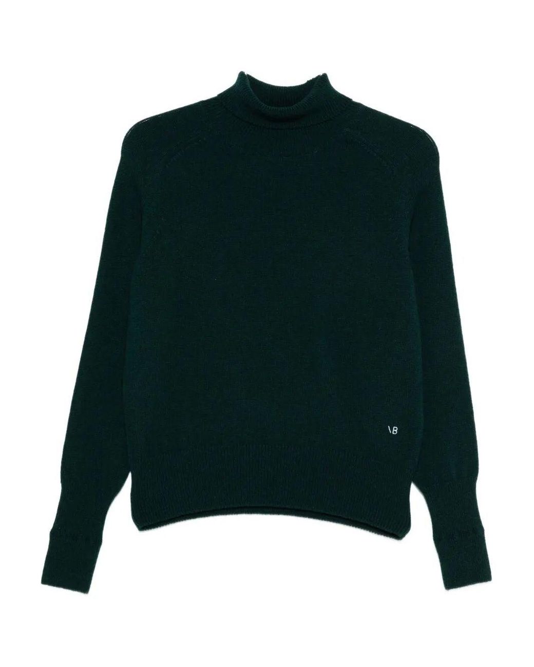 Victoria Beckham Green Roll-Neck Wool Jumper