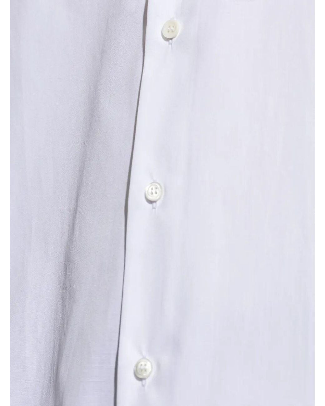 Dries Van Noten White Caper Cotton Poplin Shirt for men
