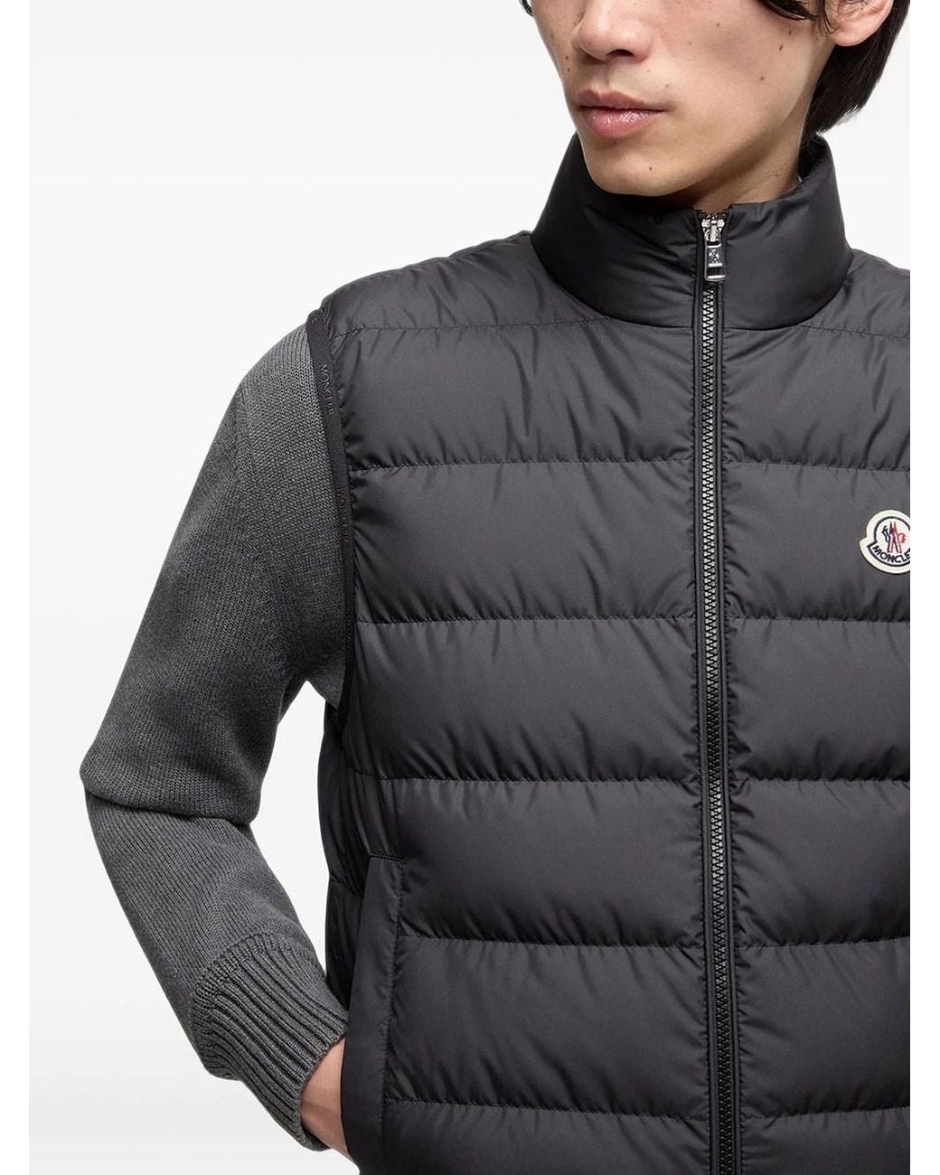 Moncler Black Padded Contrin Vest for men