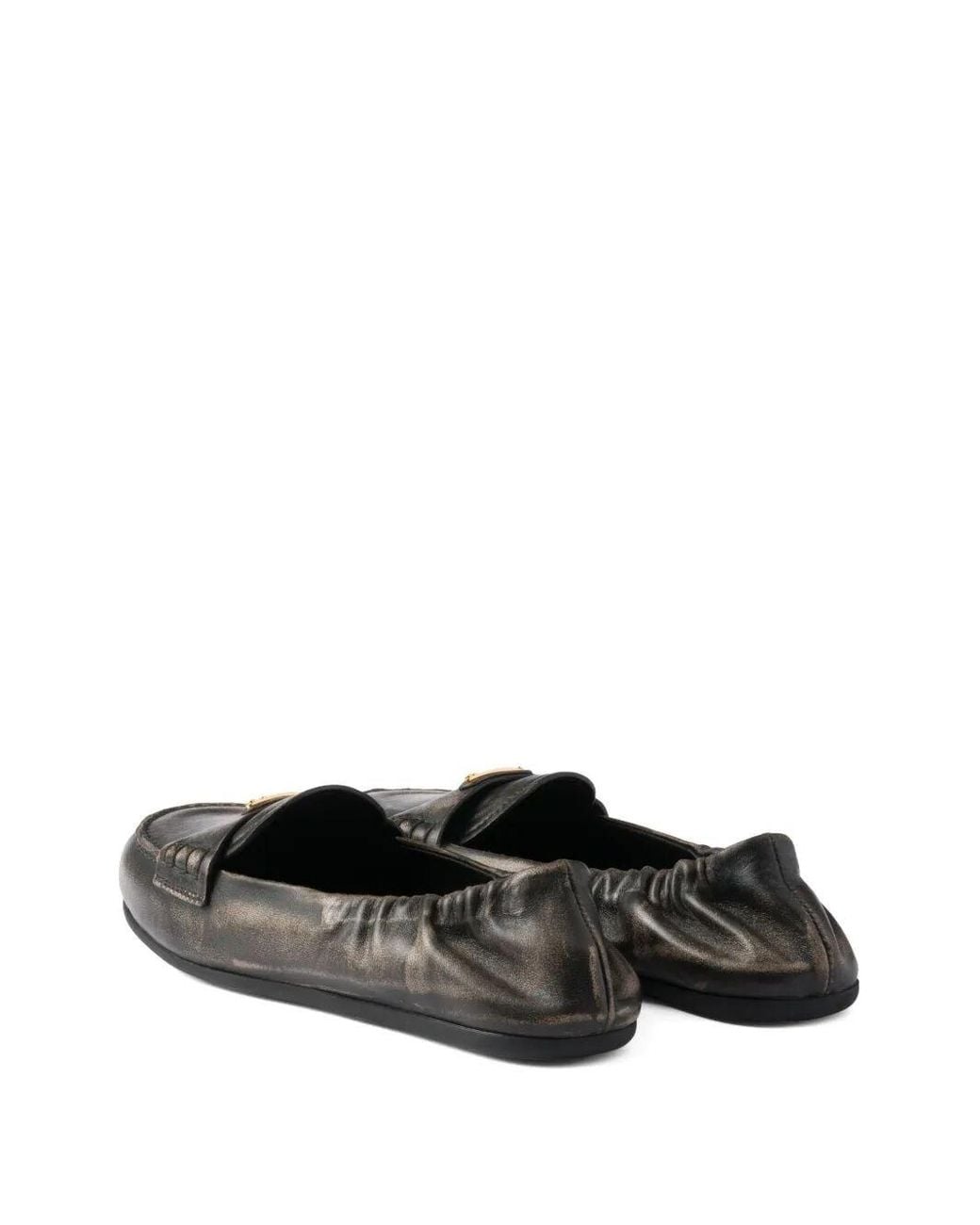Prada Black Logo Loafers