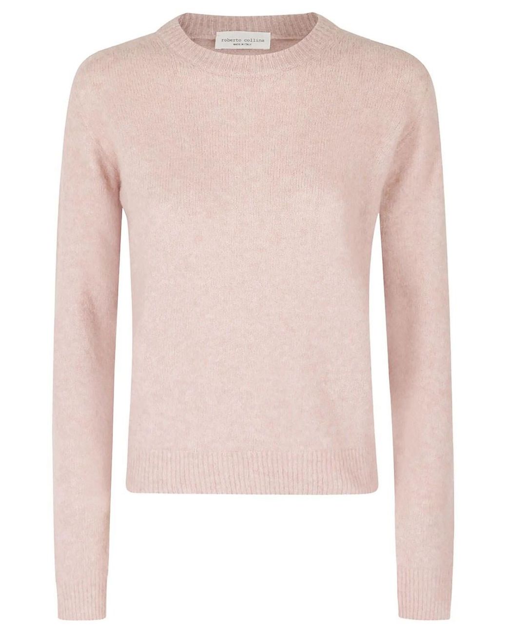 Roberto Collina Pink Crew Neck Long Sleeve Pullover