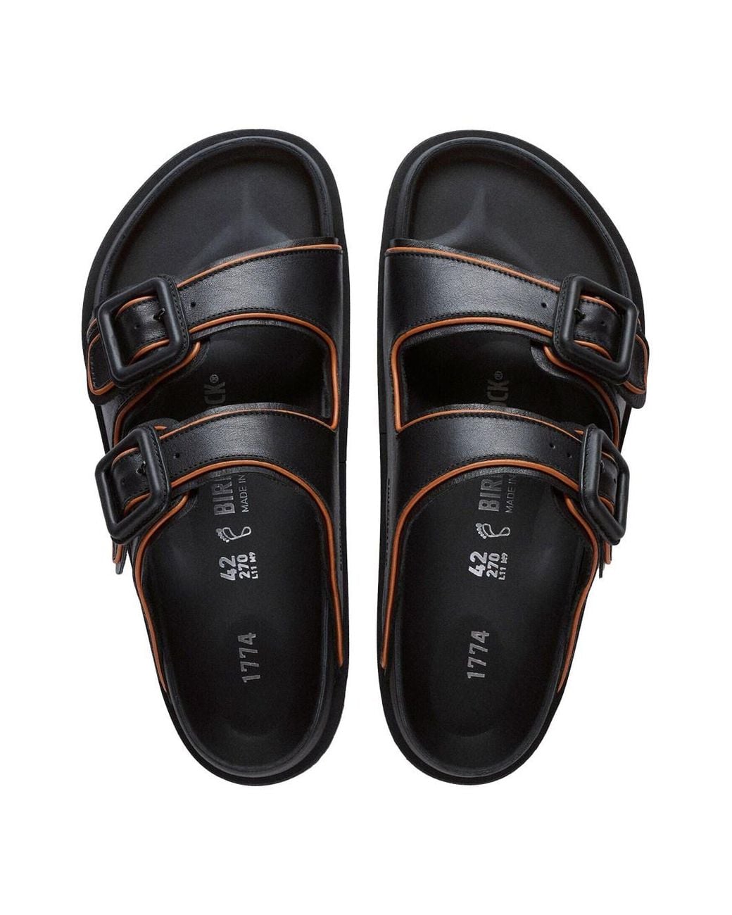 Birkenstock Black Arizona Exquisite Nappa Leather Sandals
