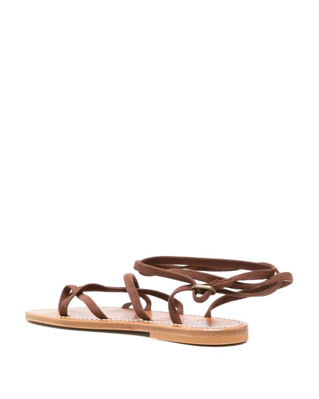 K. Jacques Brown Gaia Suede Sandals