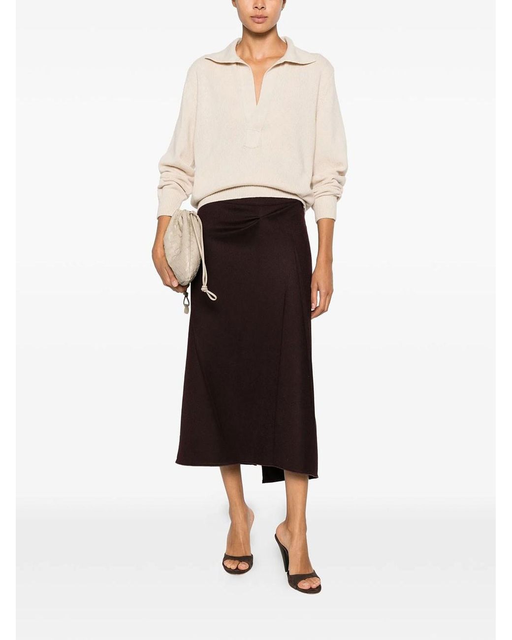 Victoria Beckham Purple Pressed Tailored Skirt