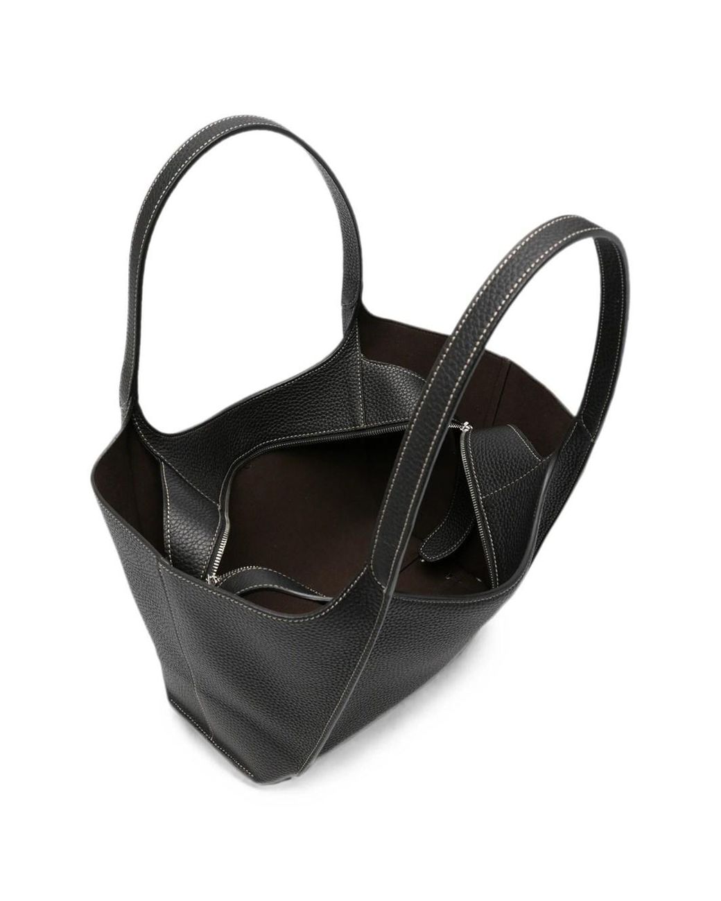 Tod's Black T Timeless Small Leather Shopping Bag