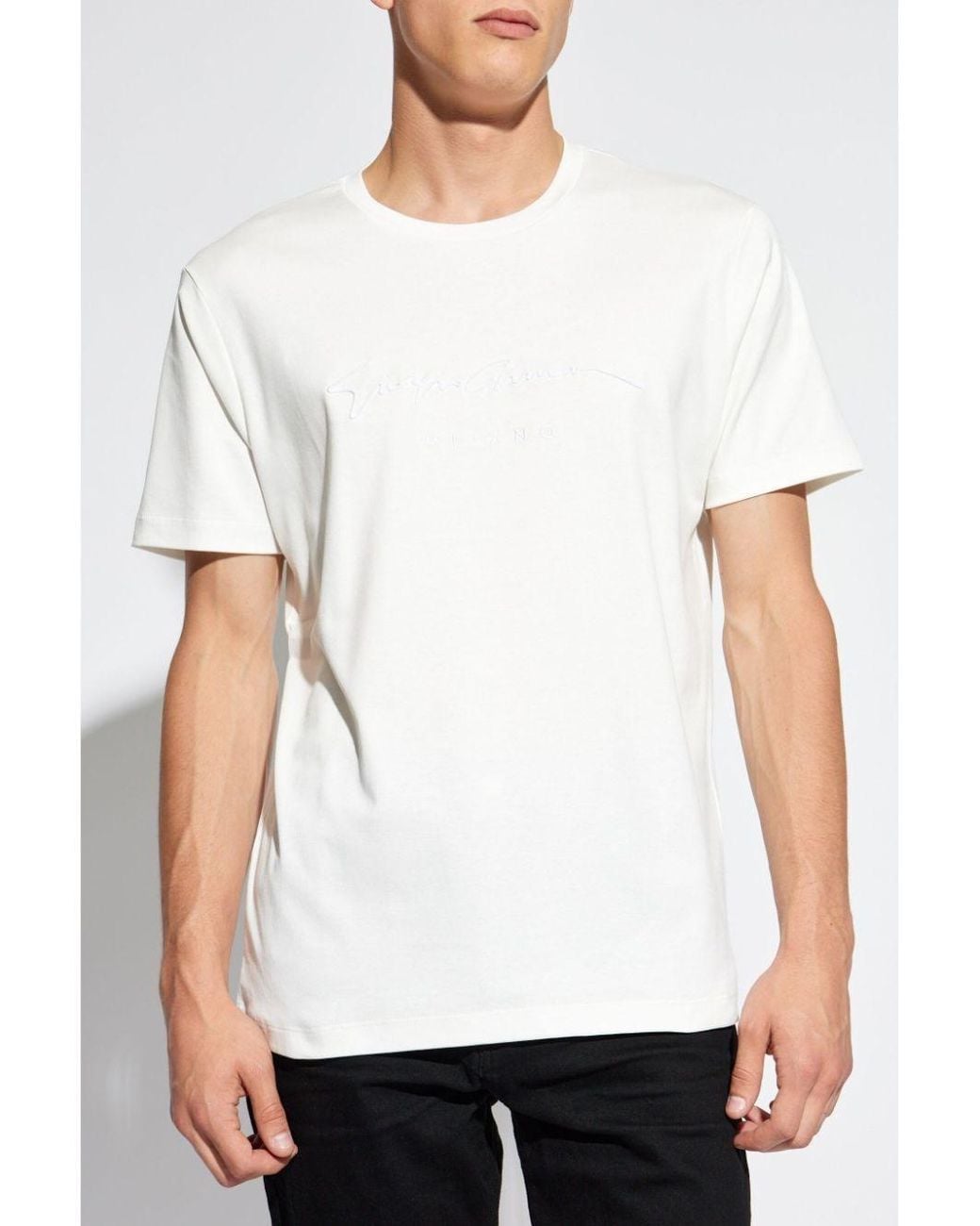 Giorgio Armani White Tshirt Clothing for men