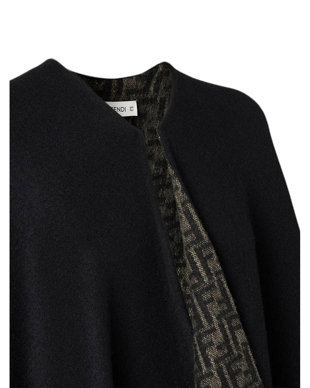 Fendi Black Poncho